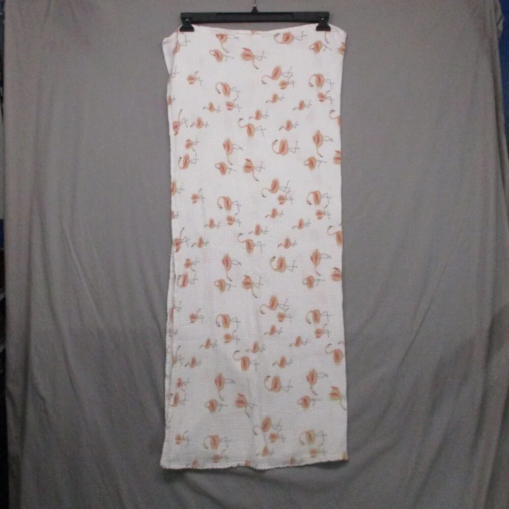 Flamingo Animal Print‎ Scarf Square White & Pink Women Size | O/S